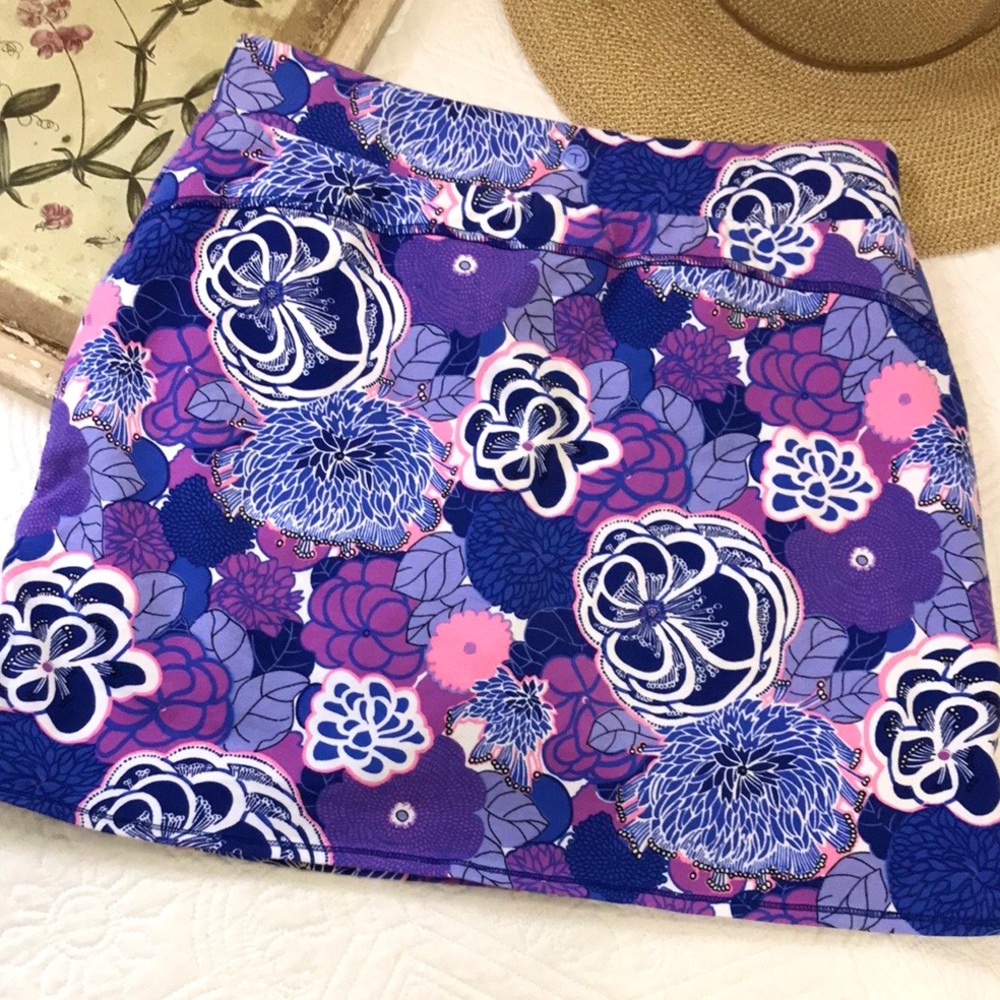 T by Talbots Floral Print Stretch Skort - Picture 3 of 10